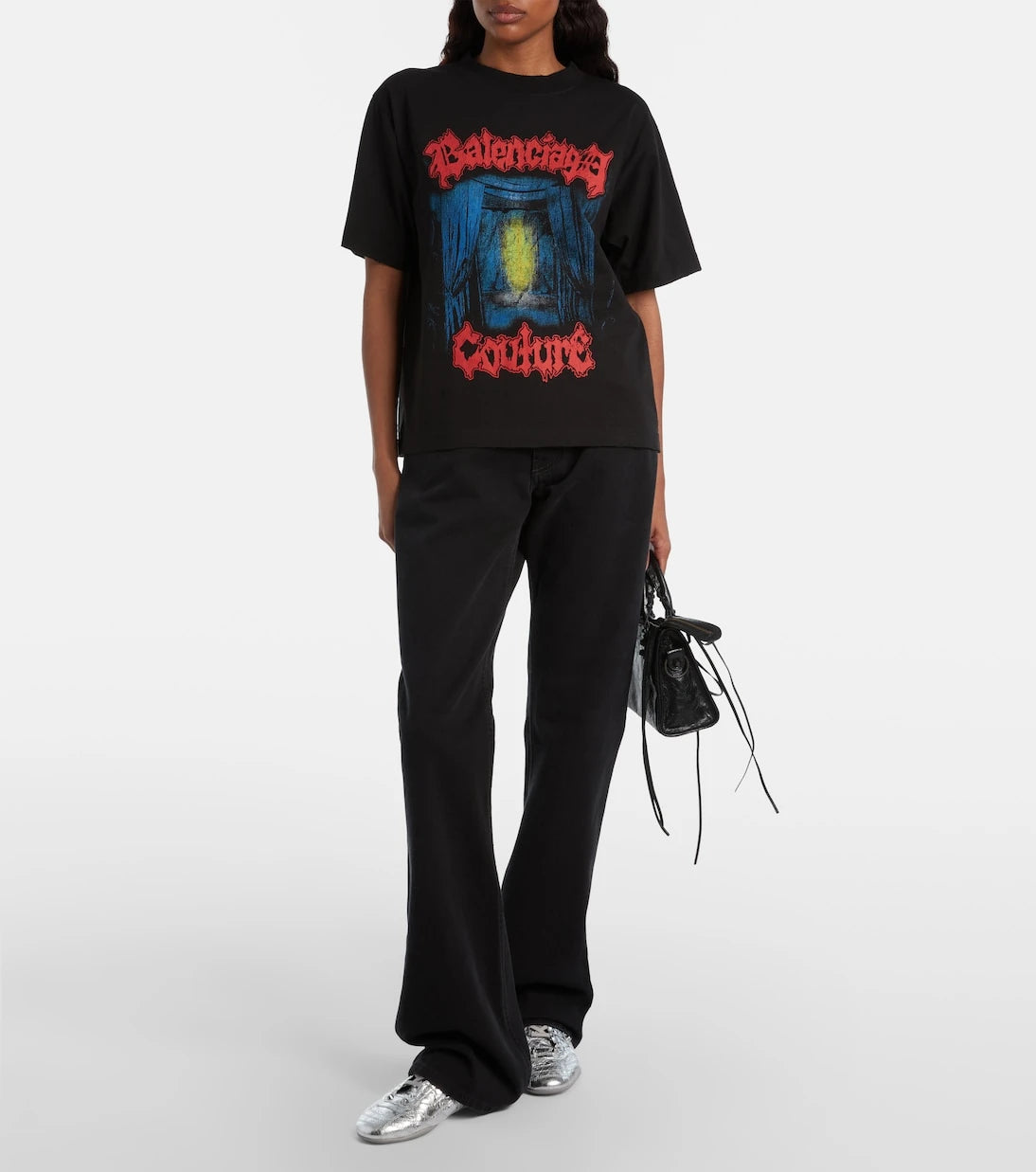 Balenciaga - تي شيرت قطني مطبوع