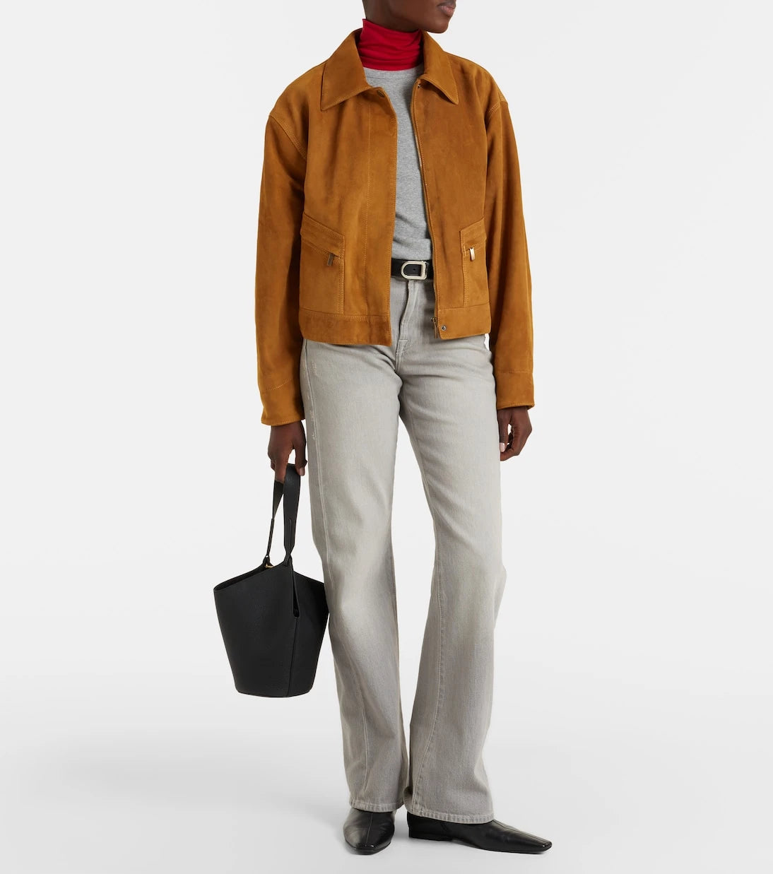 7 For All Mankind - Cropped suede jacket
