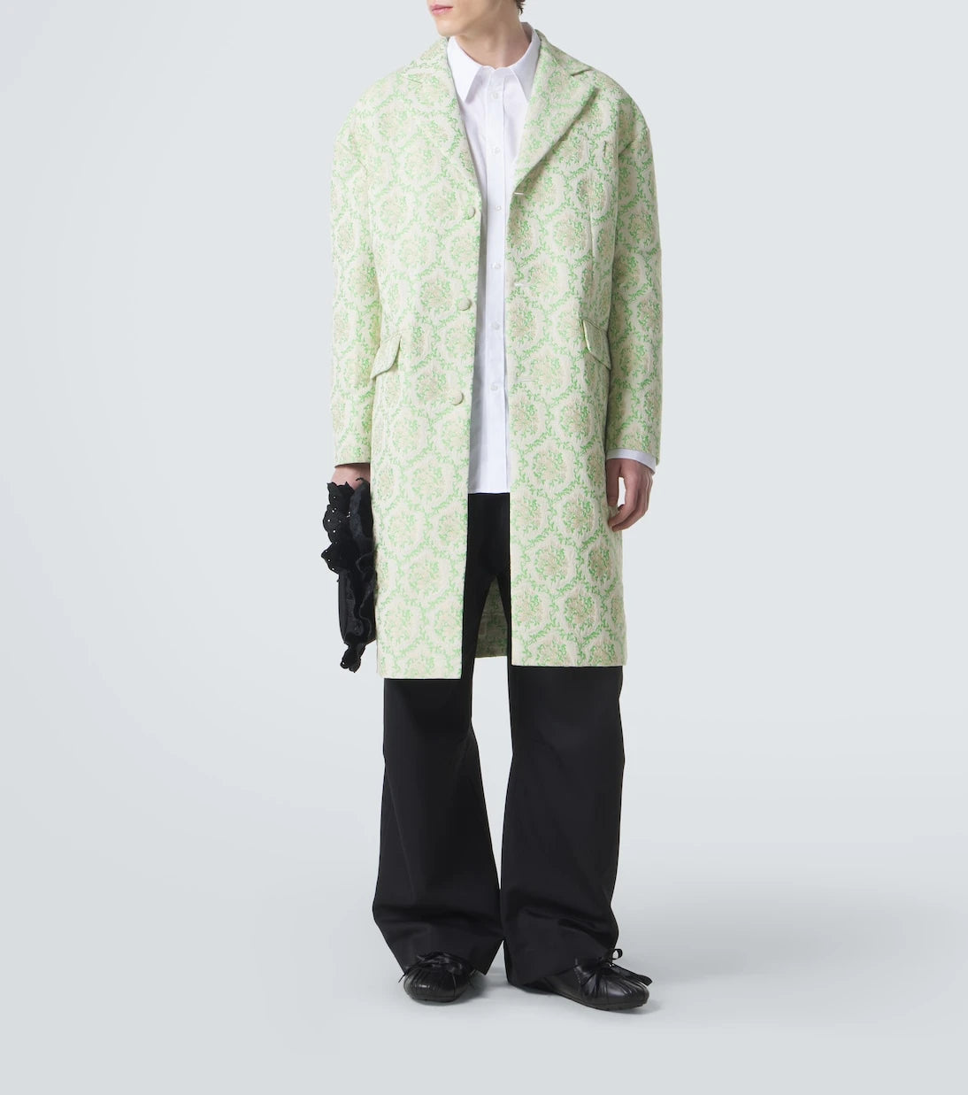 Simone Rocha - Floral cotton-blend jacquard coat