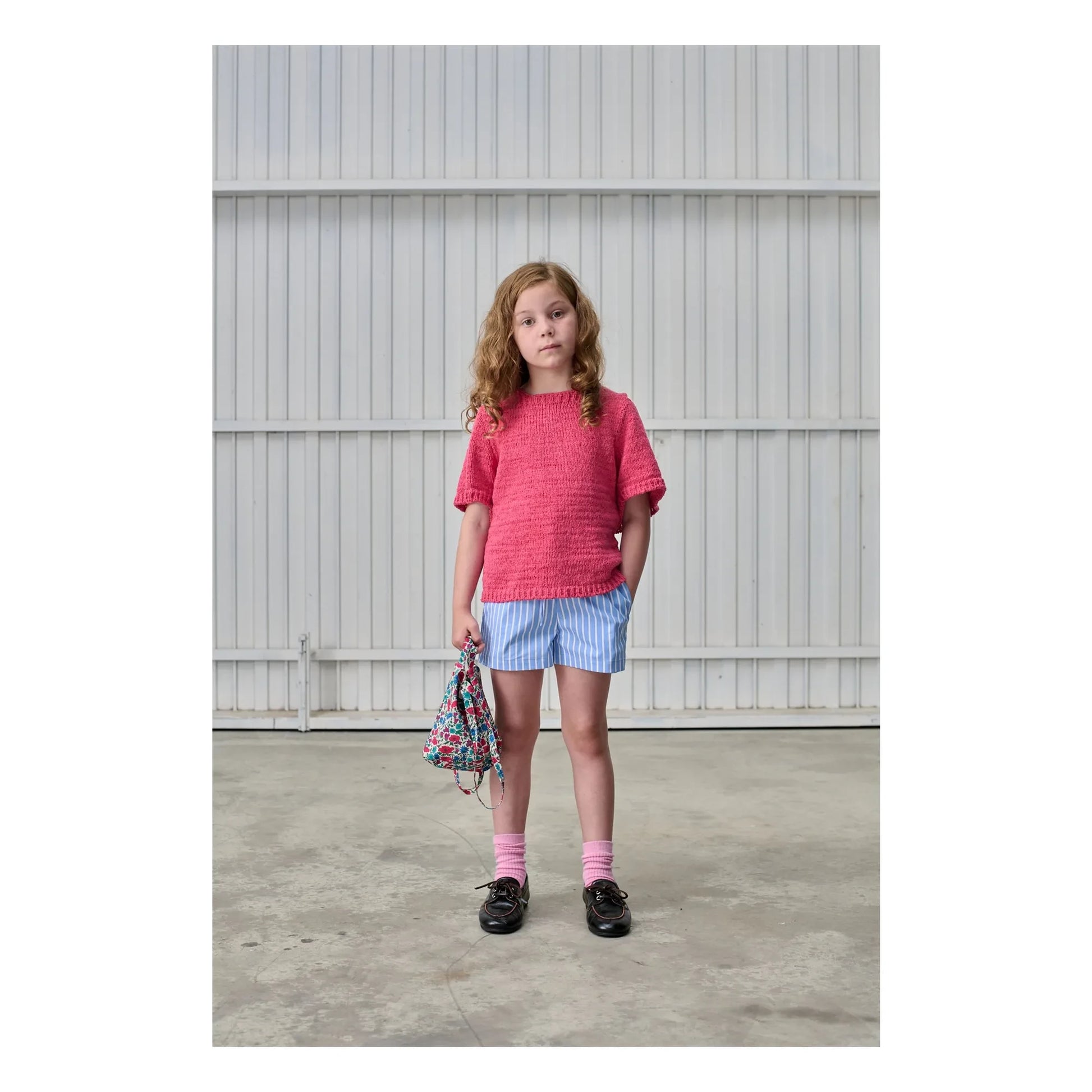 Tangerine - Striped shorts | Light Blue