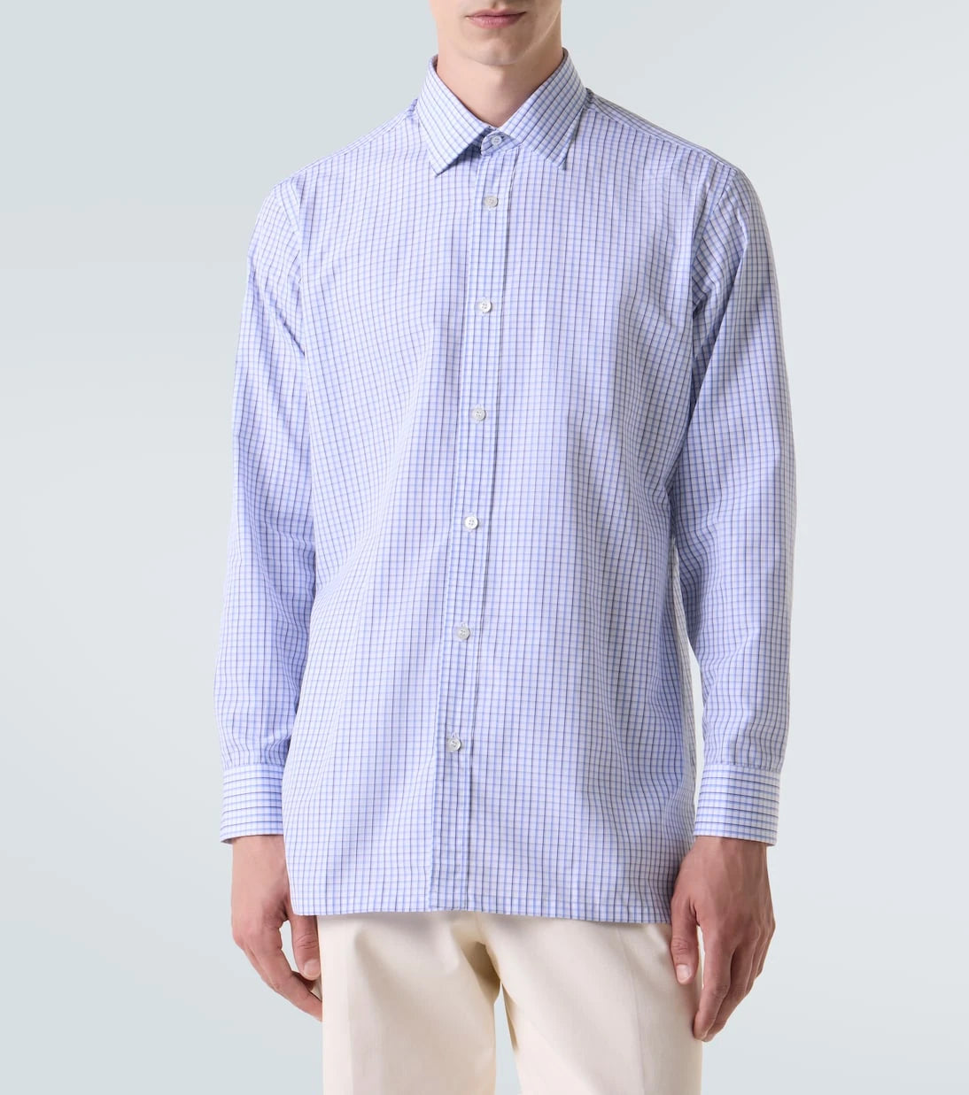 Charvet - Checked cotton poplin shirt