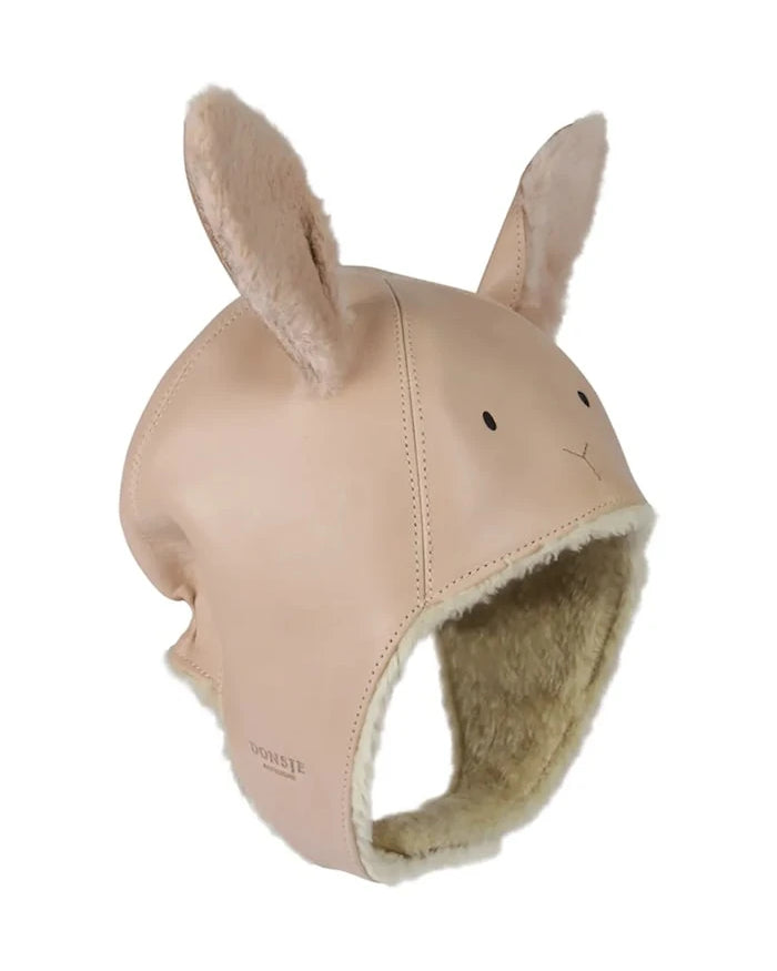 Donsje Kapi Exclusive Hat Fluffy Bunny Çocuk Deri Şapka