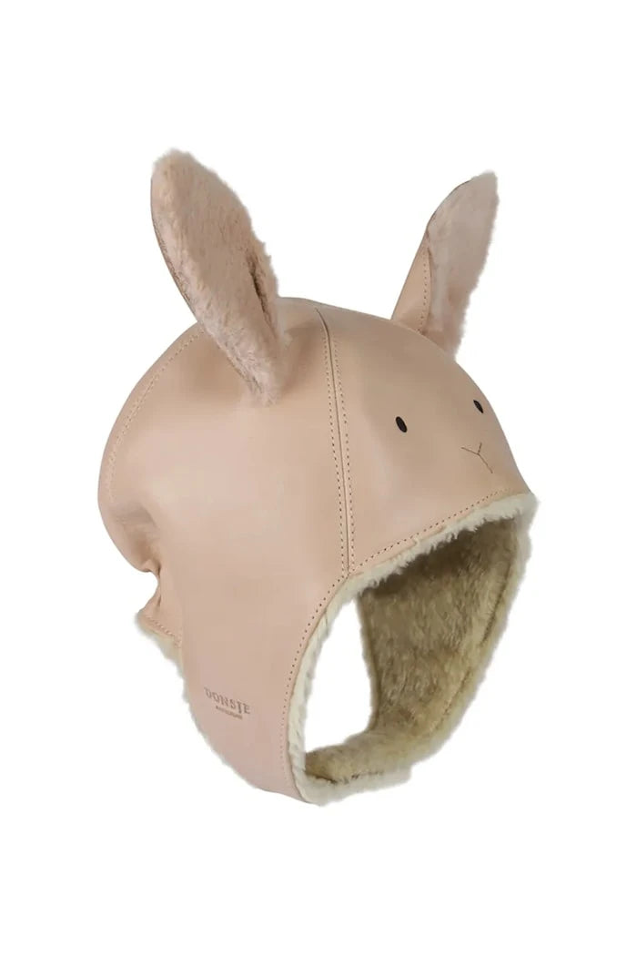 Donsje Kapi Exclusive Hat Fluffy Bunny Çocuk Deri Şapka