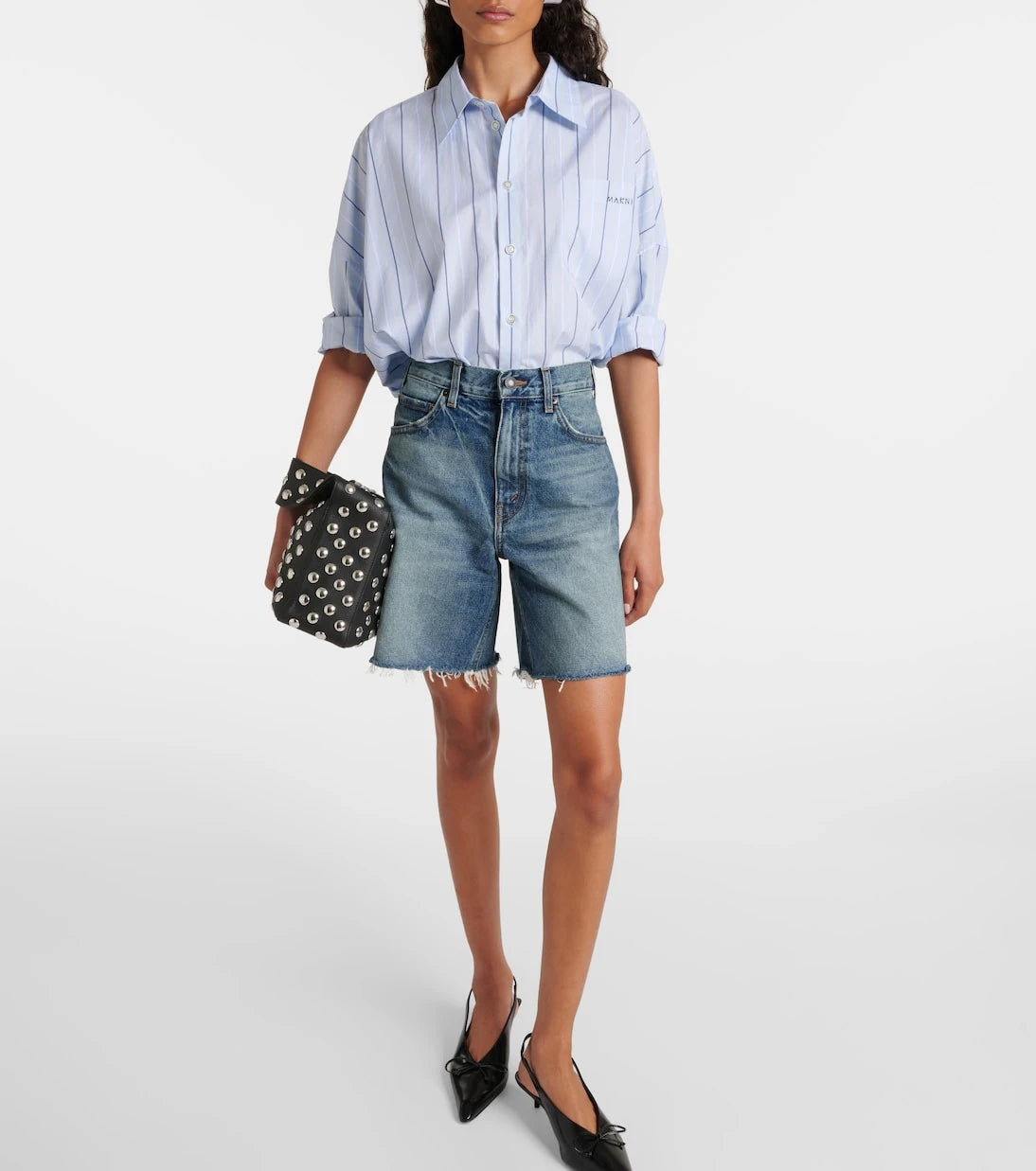 Nili Lotan - Russel low-rise denim shorts