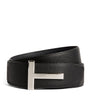 Leather Reversible T Ridge Belt
