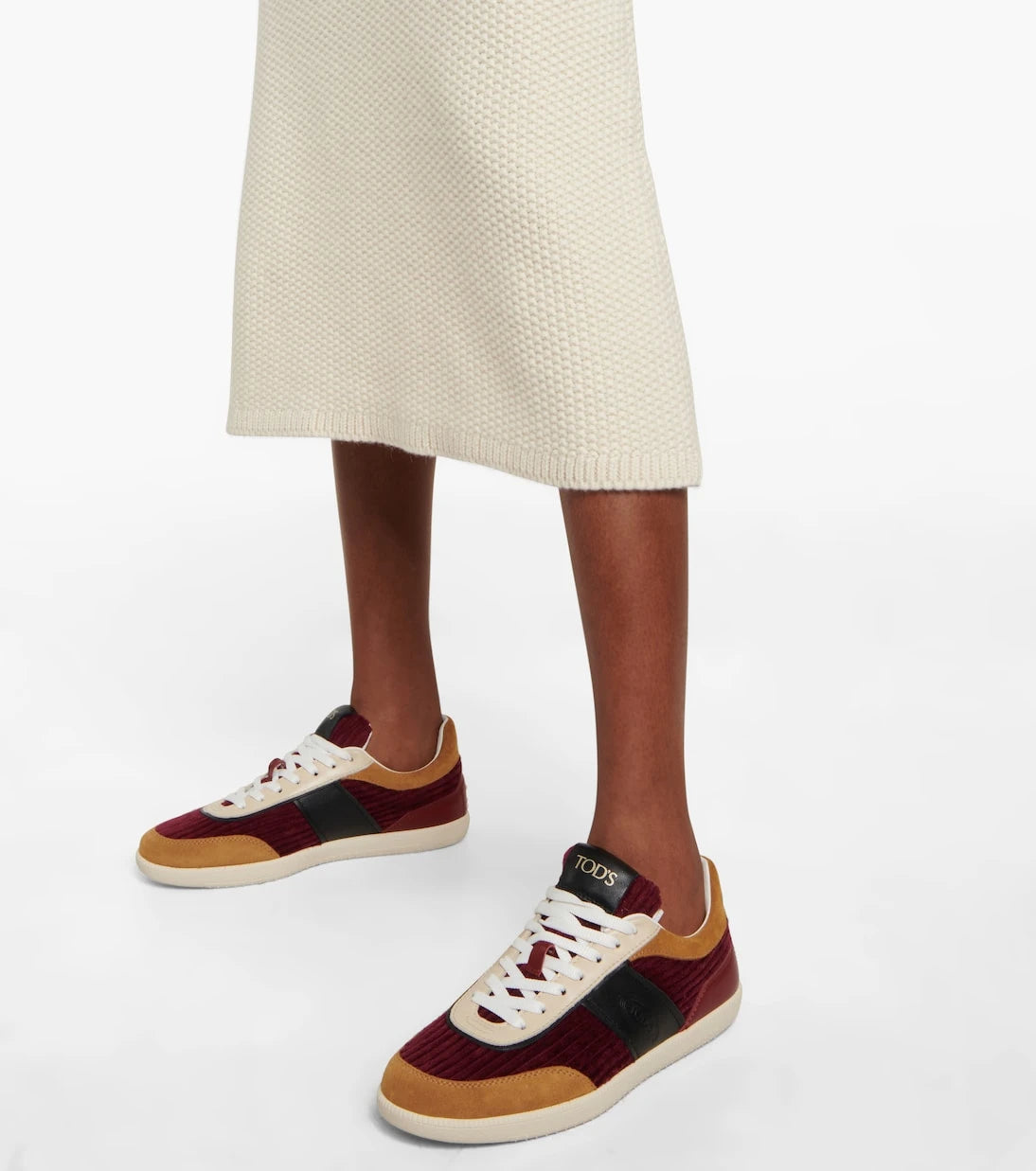 Tod's - Tabs ribbed velvet sneakers