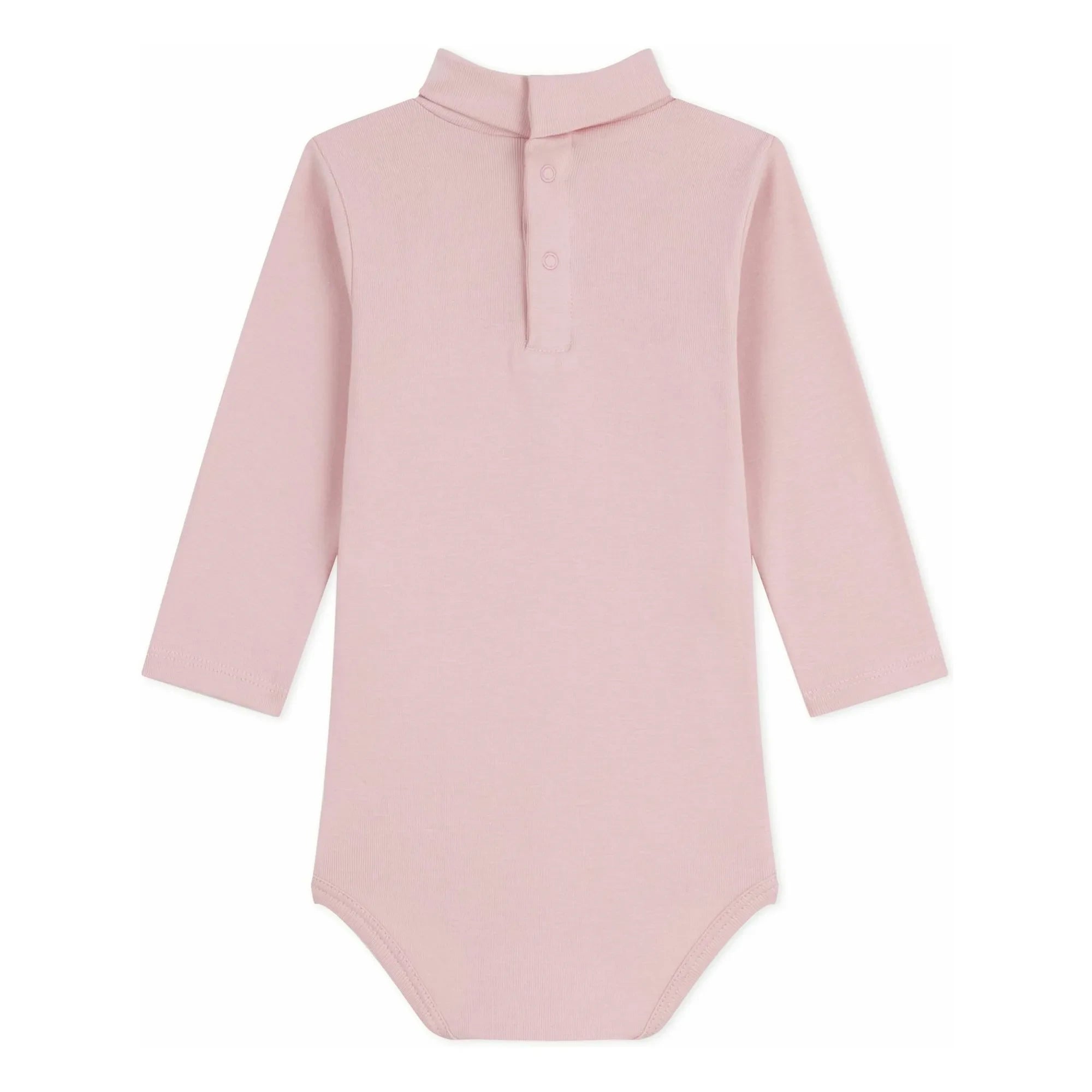 Petit Bateau - Organic cotton turtleneck bodysuit | Pale Pink