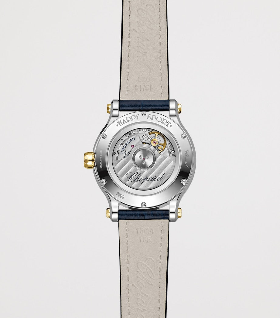 Chopard Yellow Gold, Stainless Steel and Diamond Happy Sport Watch 33mm