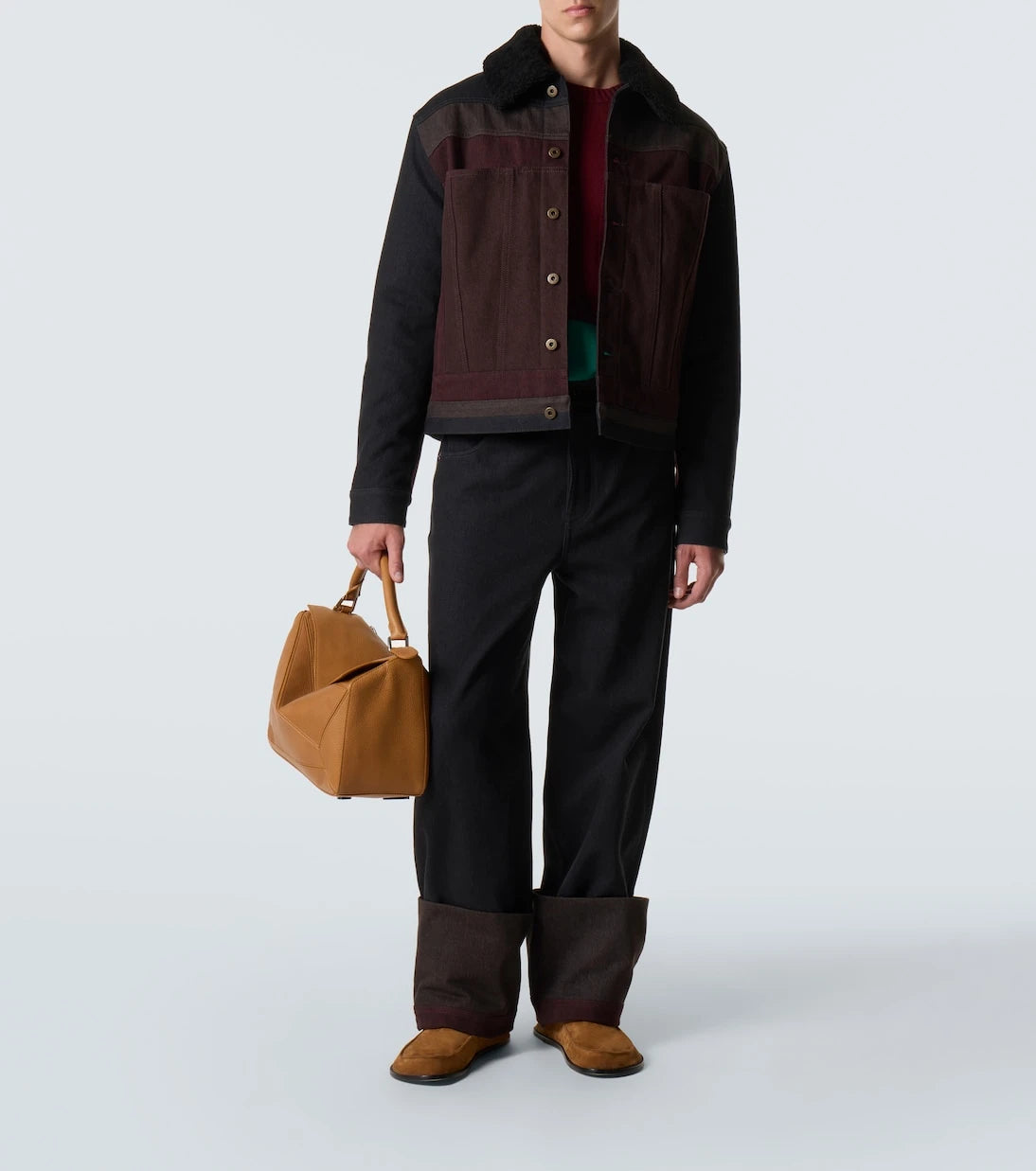 Loewe - Colorblocked wide-leg jeans