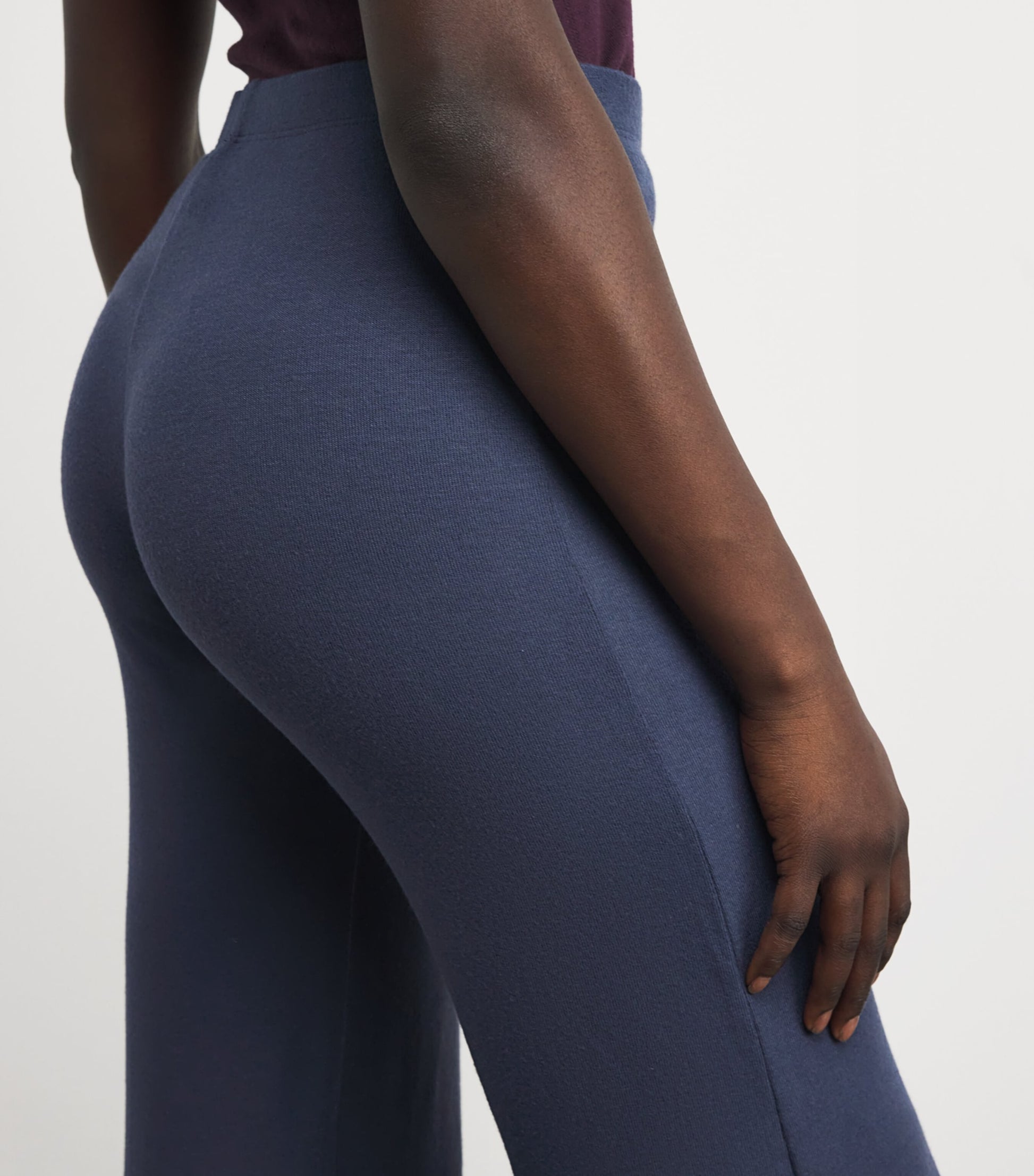 Navy Lauren Wide-Leg Lounge Trousers