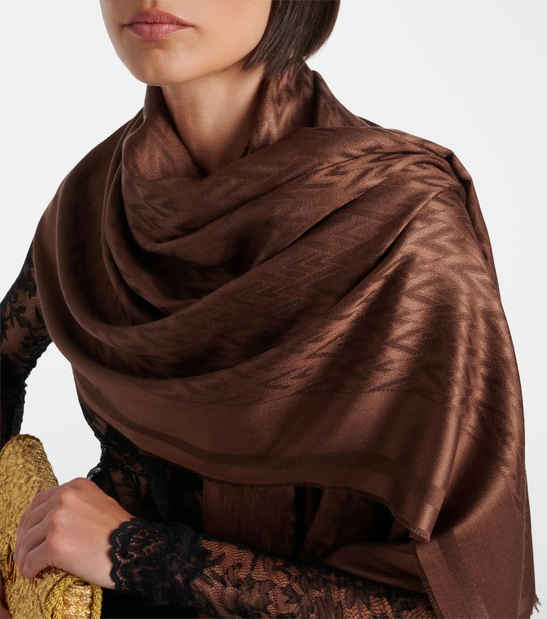 Valentino - Toute la V silk and wool scarf