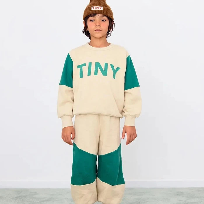 Детски памучен суичър Tinycottons TINY COLOR BLOCK SWEATSHIRT