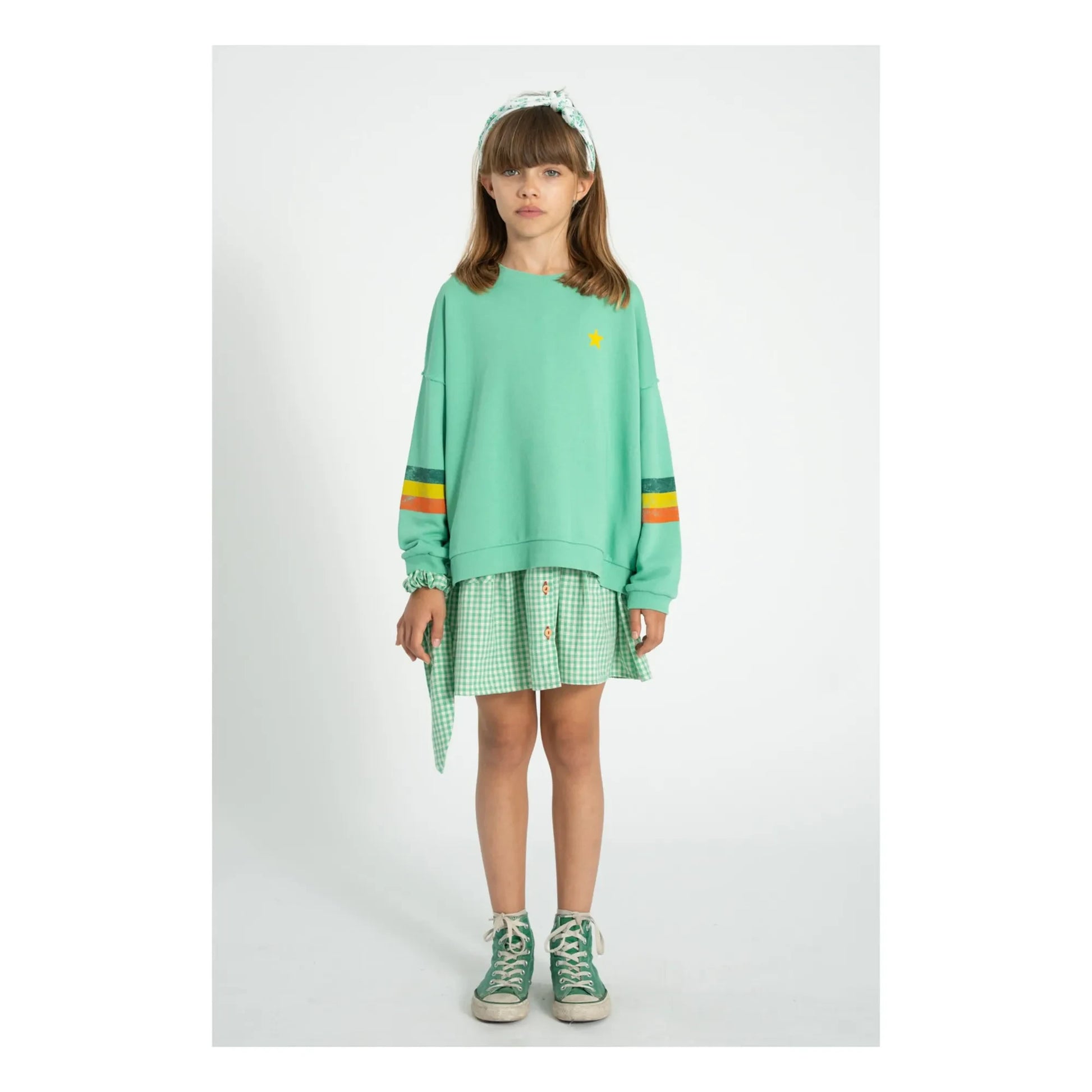 Piupiuchick - Striped Sweat Organic Cotton | Green