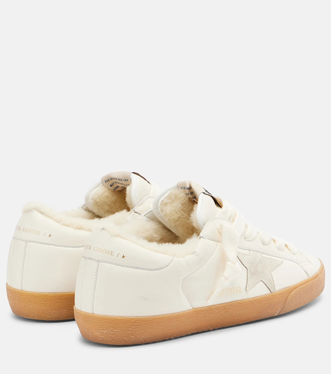 Golden Goose - Super-Star shearling-lined leather sneakers
