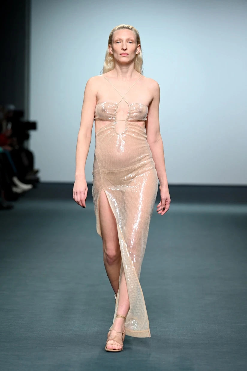 Nensi Dojaka - Sequined cutout maxi dress