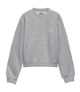 Prada Grey Cotton Logo Sweatshirt