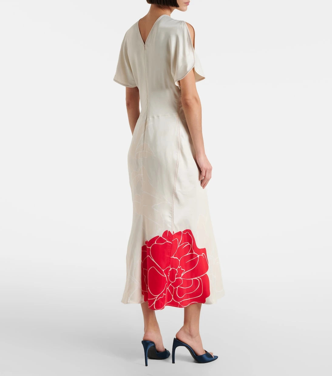 Victoria Beckham - Gathered floral midi dress
