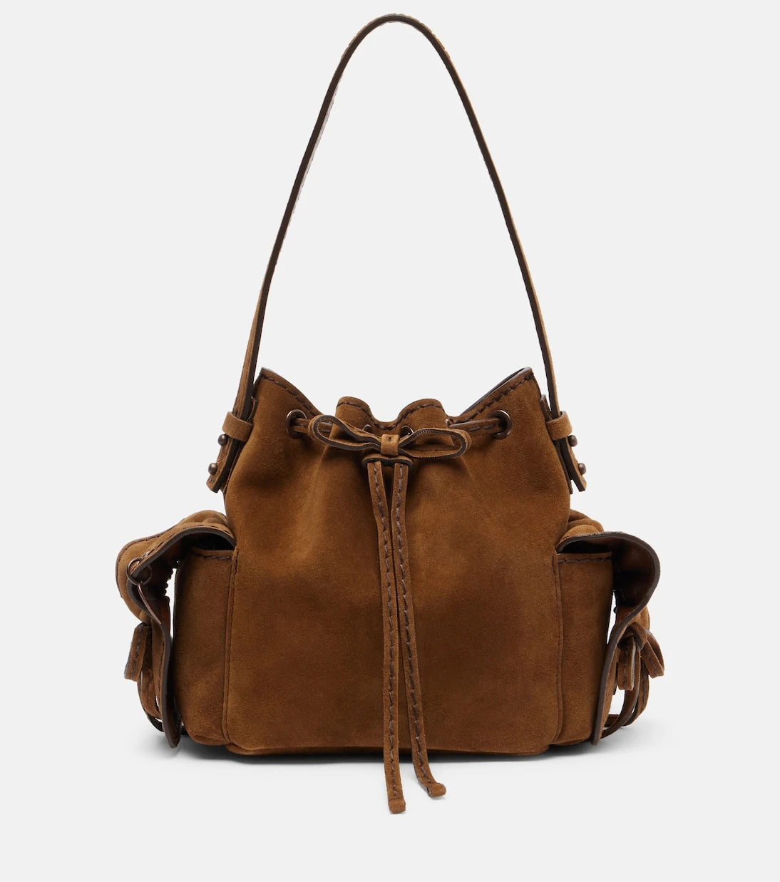 Acne Studios - Multipocket Mini suede bucket bag