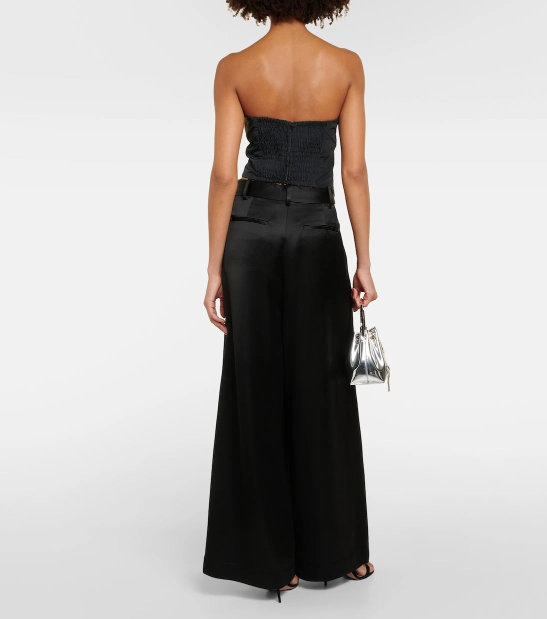 Staud - Atticus bow-detail strapless top