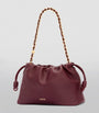 LOEWE Burgundy Leather Flamenco Purse