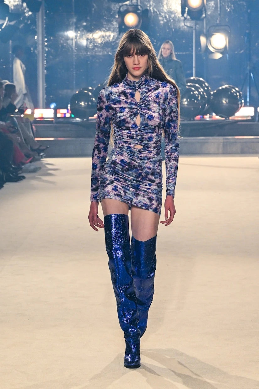 Isabel Marant - Gram floral velvet minidress