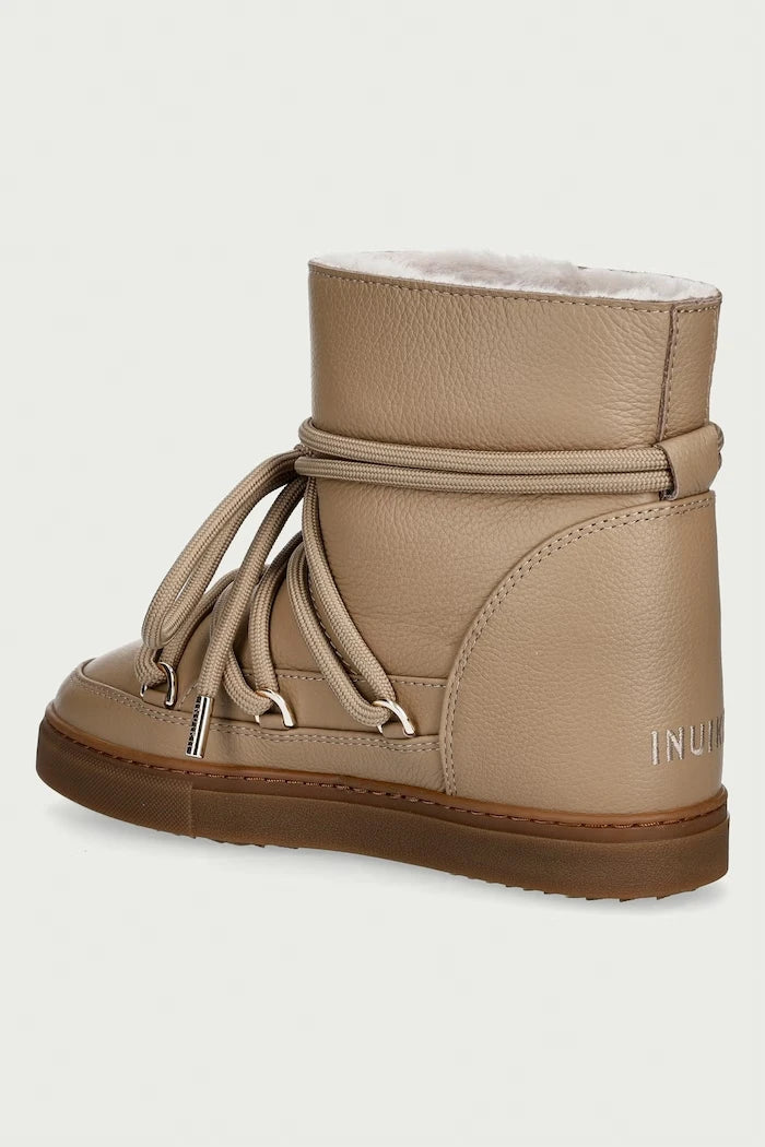 Inuikii Full Leather Wedge deri kadın kar botu