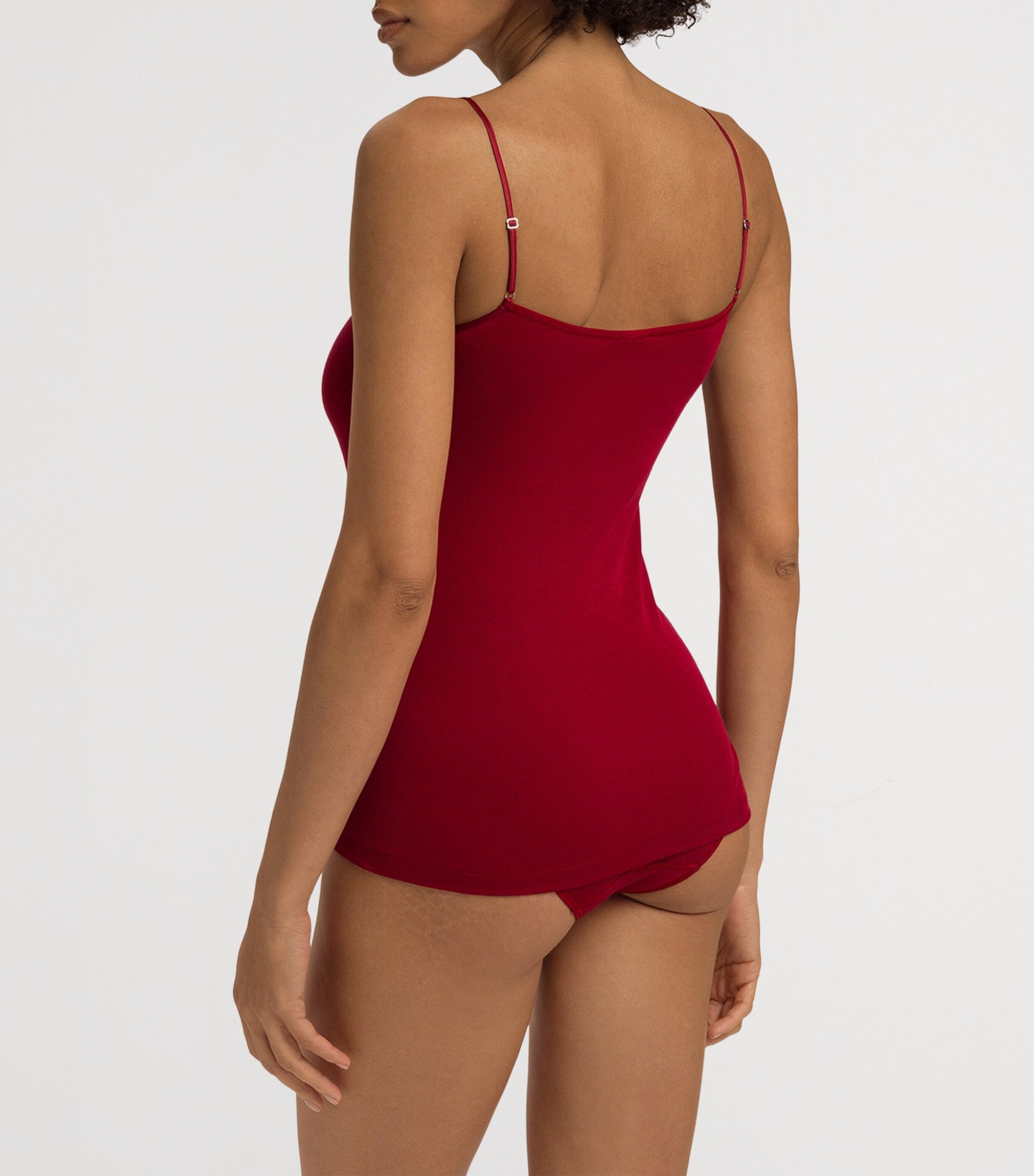 Hanro Mercerised Cotton Moments Camisole RED DAHLIA