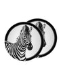 Set of 2 Zebra Bread Plates (17cm)