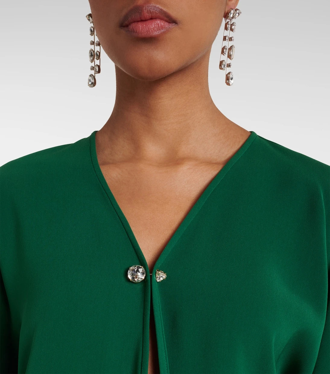 Max Mara - Umile crystal-embellished cady blouse