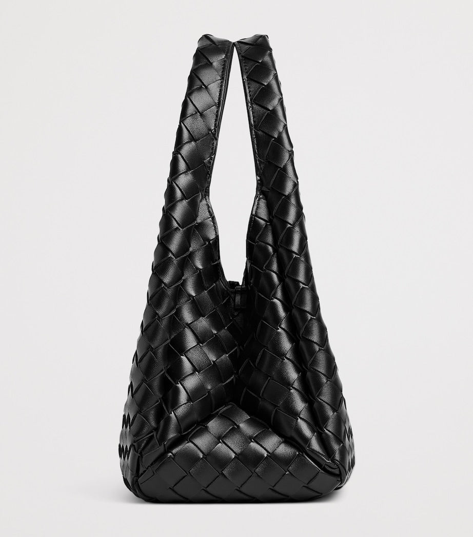 Small Leather Intrecciato Campana Shoulder Bag