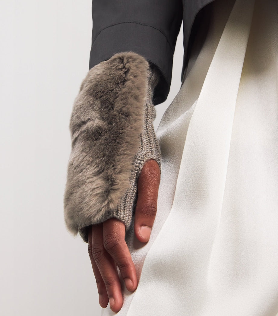 Blue Rex Rabbit Mittens