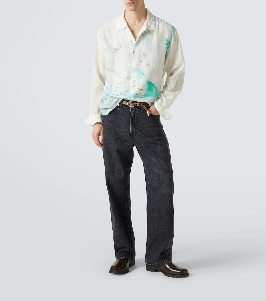 Our Legacy - Adorn printed cotton and silk shirt