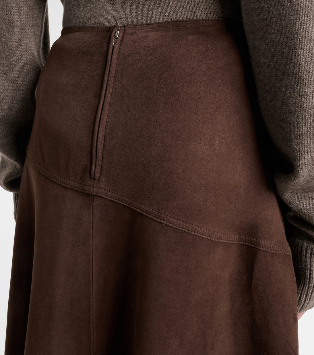 Yves Salomon - Suede midi skirt