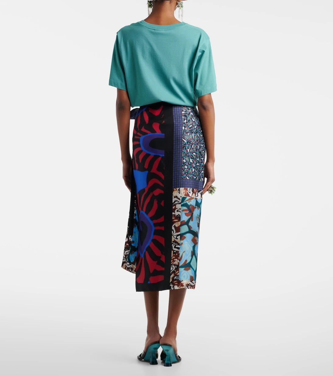 Dries Van Noten - Scarfy printed silk wrap skirt
