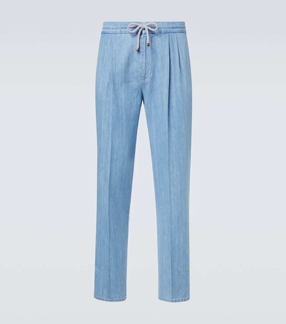 Brunello Cucinelli - بنطلون مستقيم مطوي من القطن