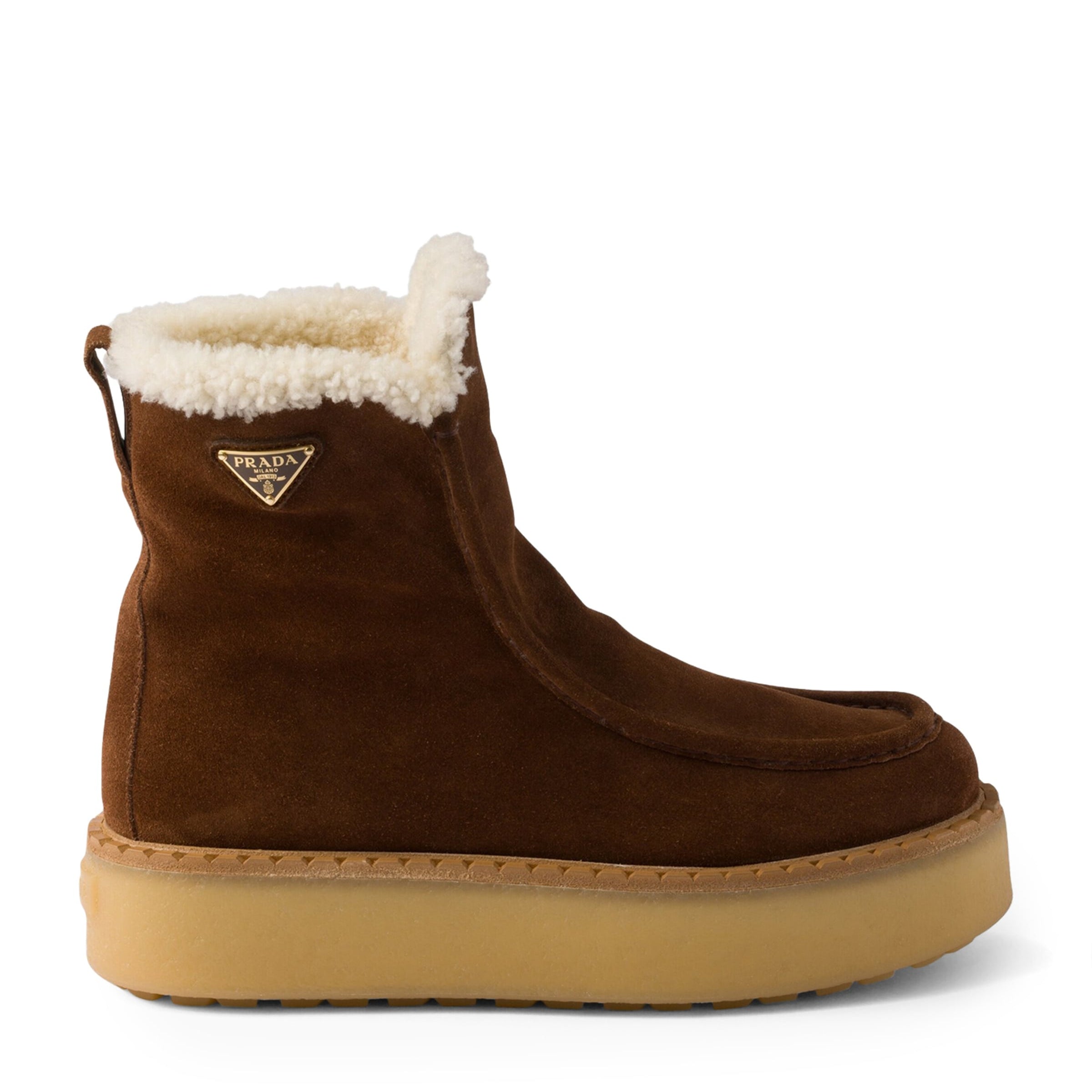 Prada Brown Suede Booties
