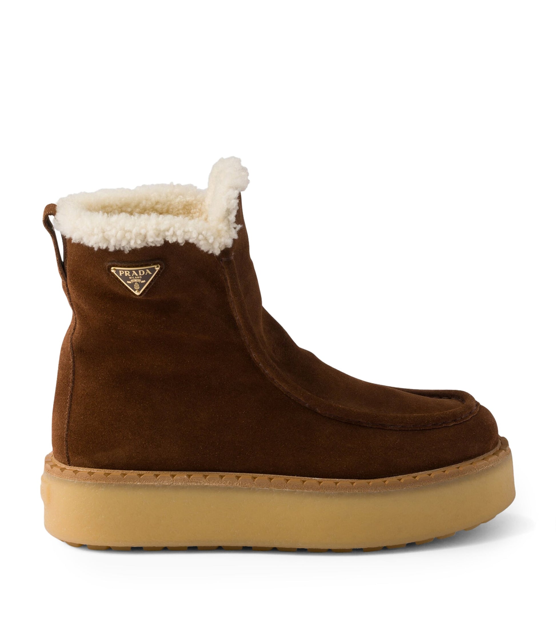 Prada Brown Suede Booties