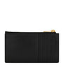 Saint Laurent Black Cassandre Matelassé Fragments Zipped Card Case