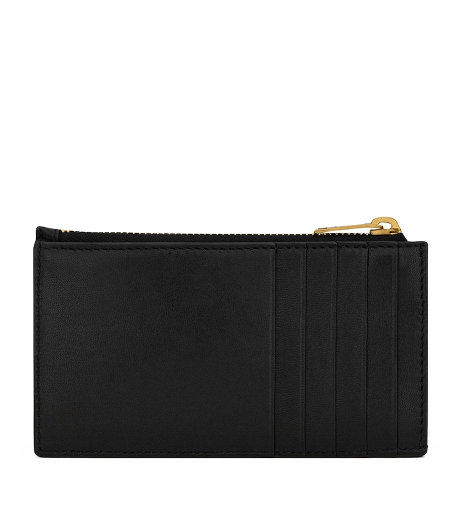 Black Cassandre Matelassé Fragments Zipped Card Case