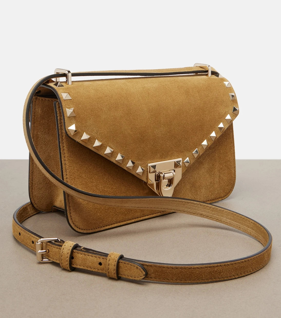 Valentino Garavani - Rockstud Small suede shoulder bag