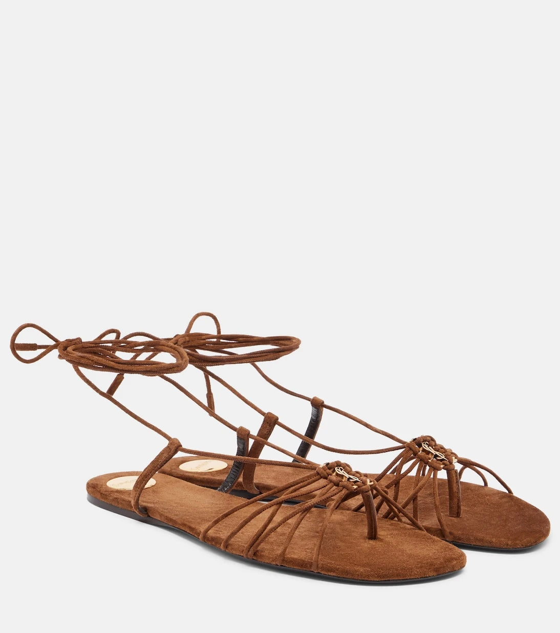 Saint Laurent - Babylone suede sandals