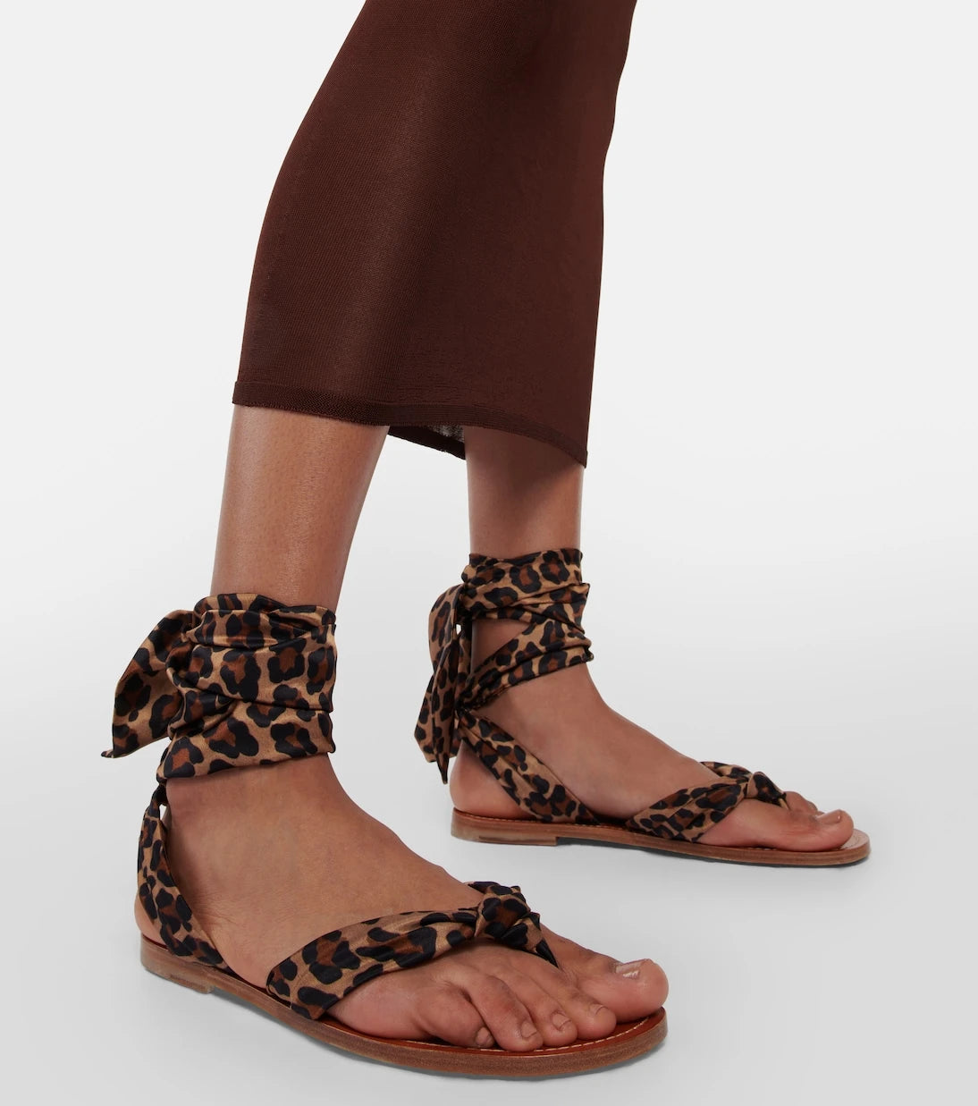 Christian Louboutin - Niloo du Désert leopard-print satin sandals