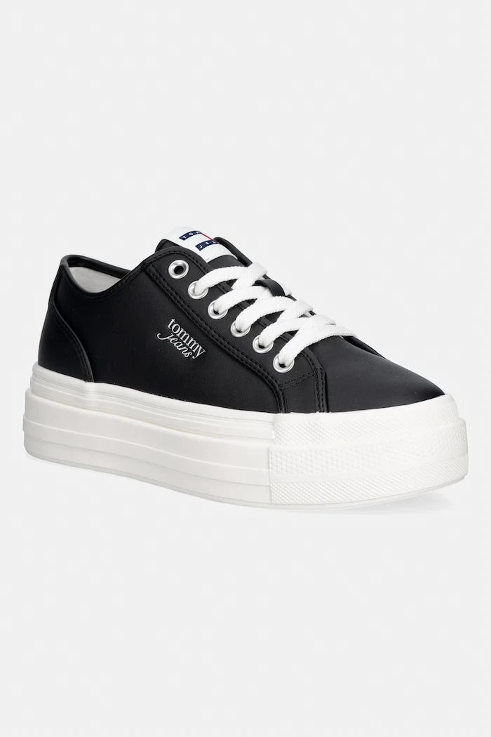Tommy Jeans TJW FLATFORM SNEAKER LTR kadın deri düşük kesim sneaker