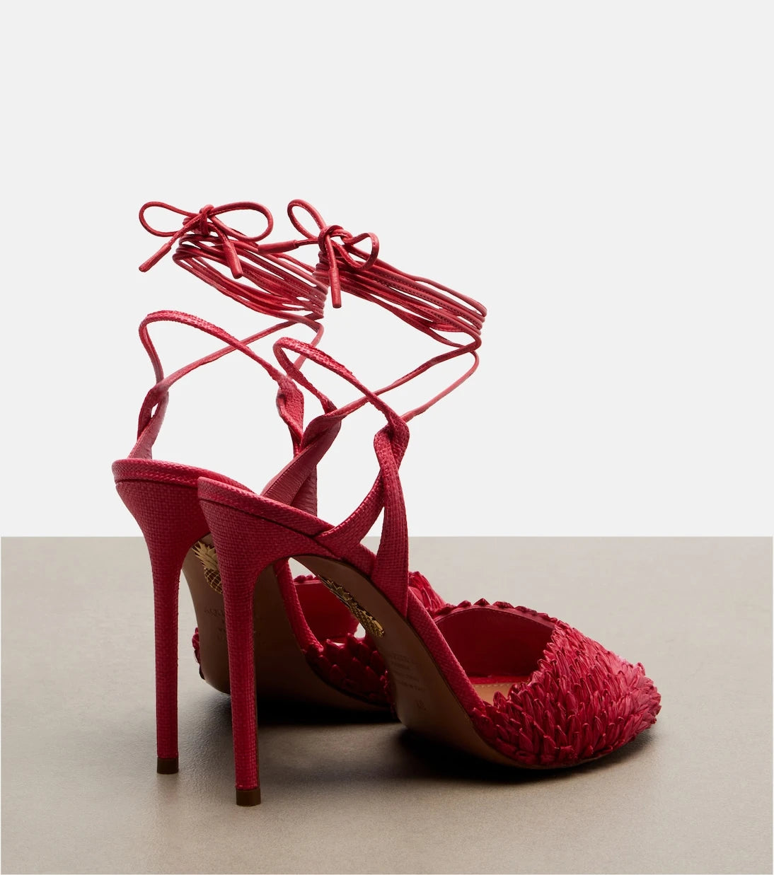 Aquazzura - Rio Flirt raffia sandals