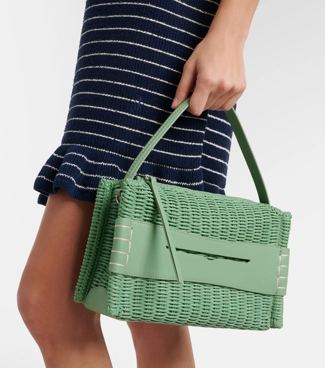 JW Anderson - Loafer woven leather top-handle bag