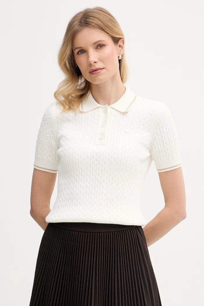 Lacoste kadın pamuklu polo yaka triko