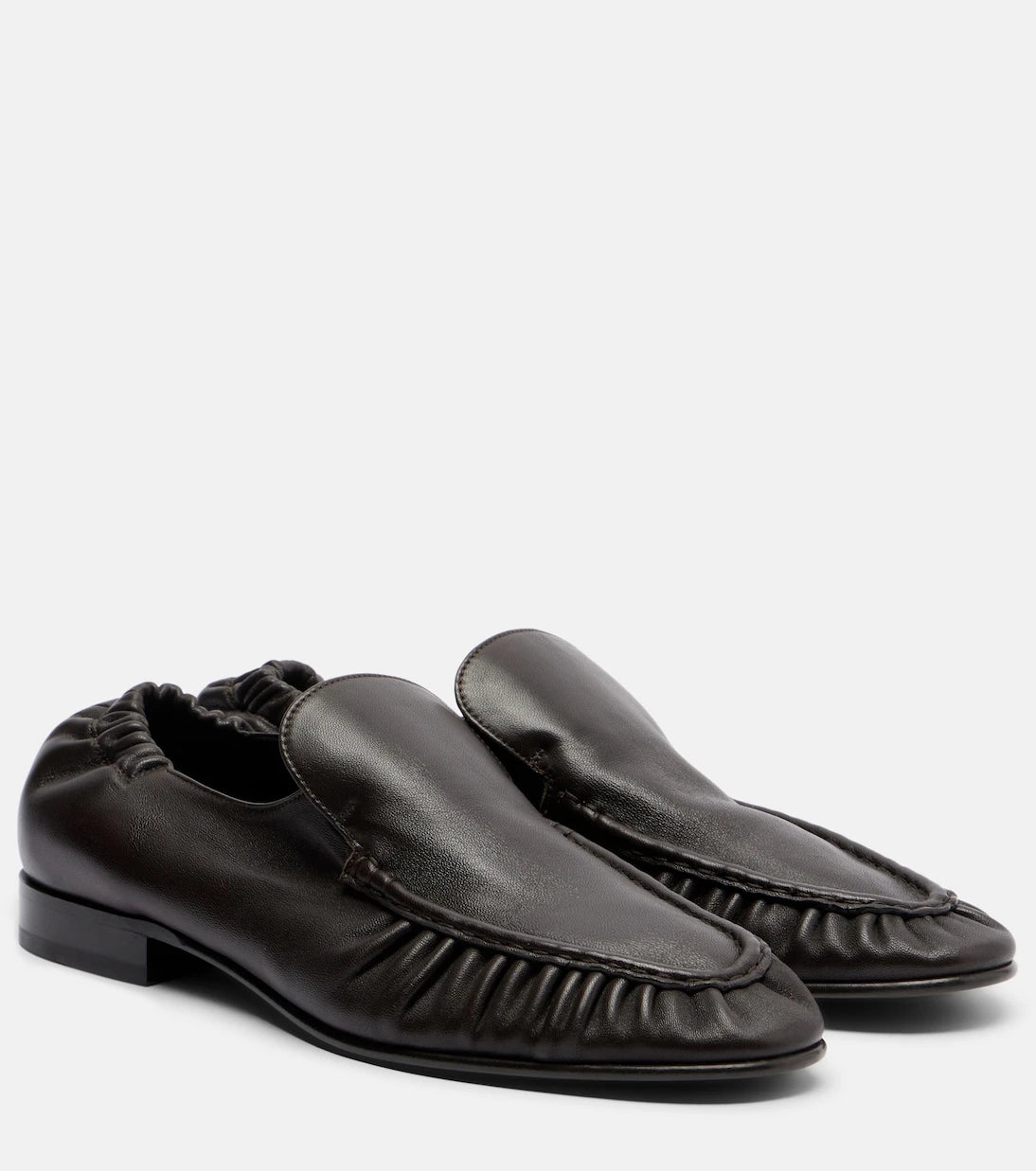 The Row - Soft ruched leather loafers