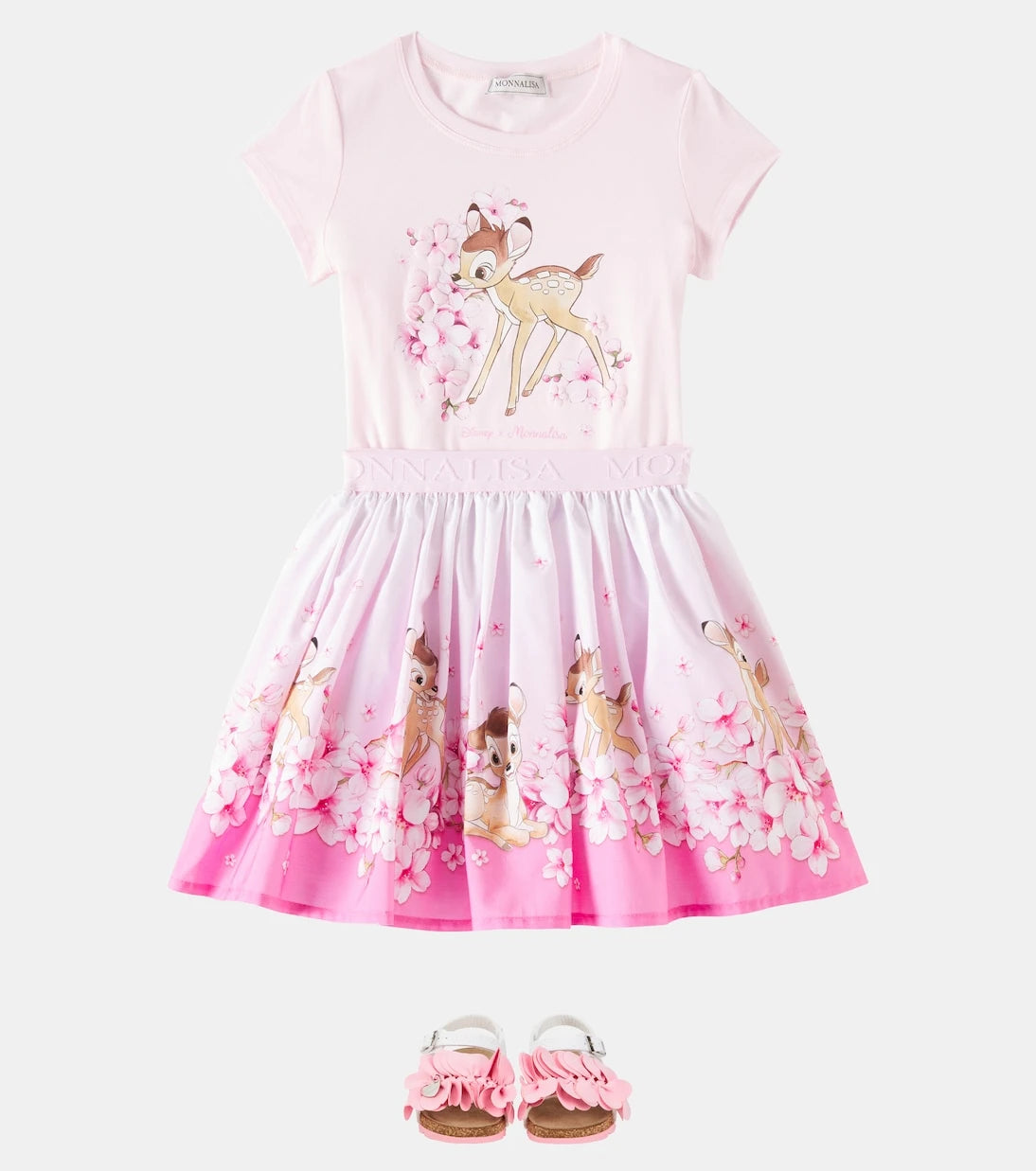 Monnalisa - x Disney® printed cotton poplin skirt