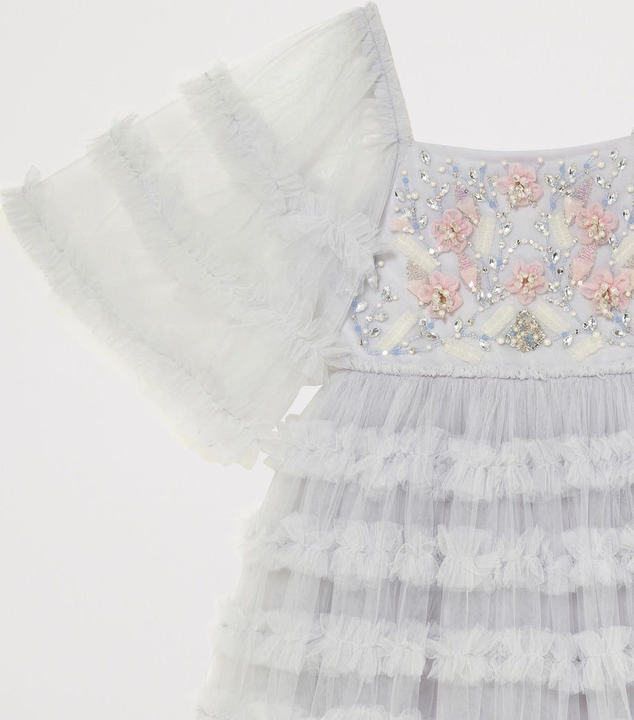 Silver Cotton Blooming Blossom Dress (12 Years)