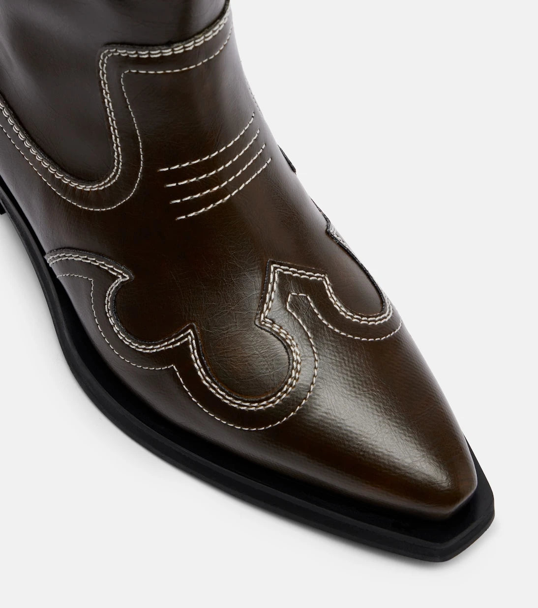 Ganni - Embroidered cowboy boots
